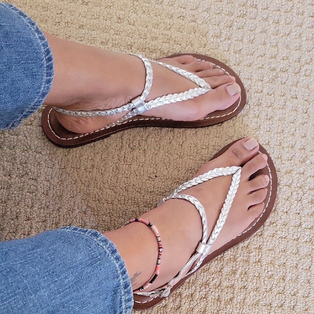 Bernardo Silver and Brown Sandals - Picture 5 of 5